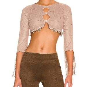 The Bedrock Top in Sand Logo Print🤎